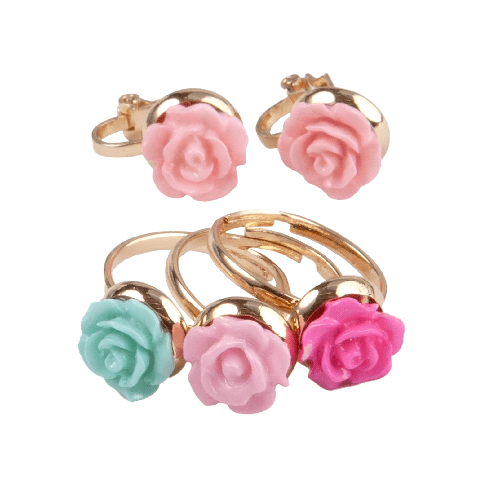 Creative Education-Boutique Rose Rings and Earring Set-90204-Legacy Toys
