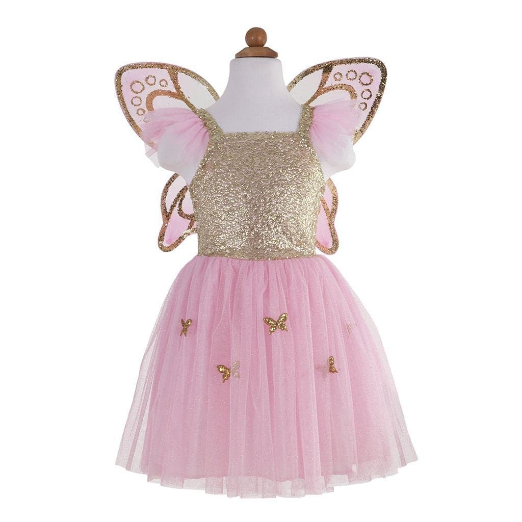 Creative Education-Dress Up Gold Butterfly Dress With Fairy Wings (Size 5-7)-32325-Legacy Toys