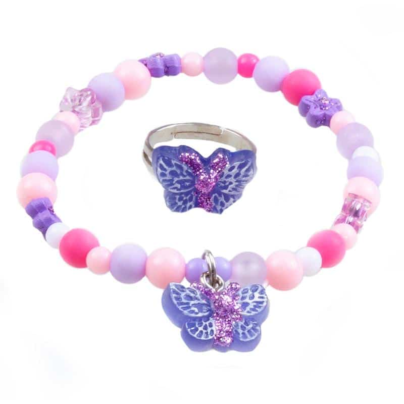 Creative Education-Sparkle Butterfly Bracelet & Ring Set-84004-Legacy Toys
