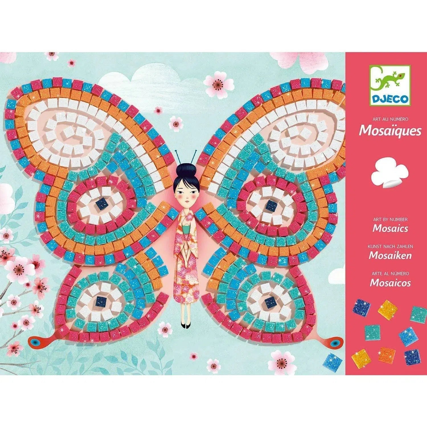 DJECO-Butterflies Mosaics-DJ08898-Legacy Toys