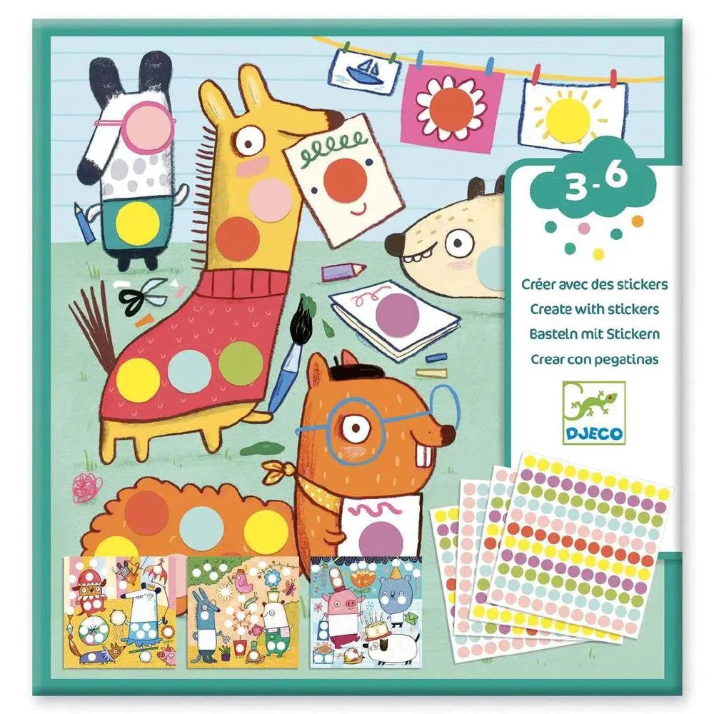 DJECO-Color Dots Sticker Kits-DJ09044-Legacy Toys
