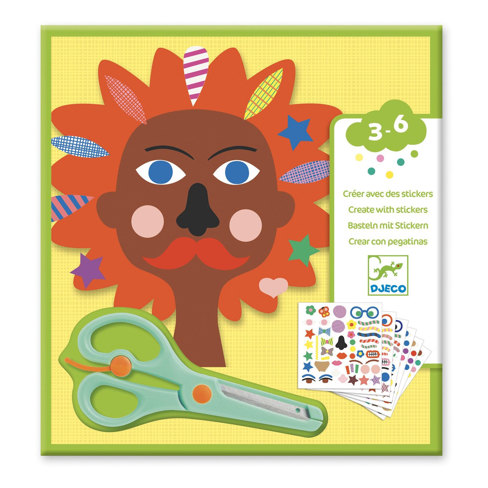 DJECO-Hairdresser Sticker Kits-DJ09045-Legacy Toys