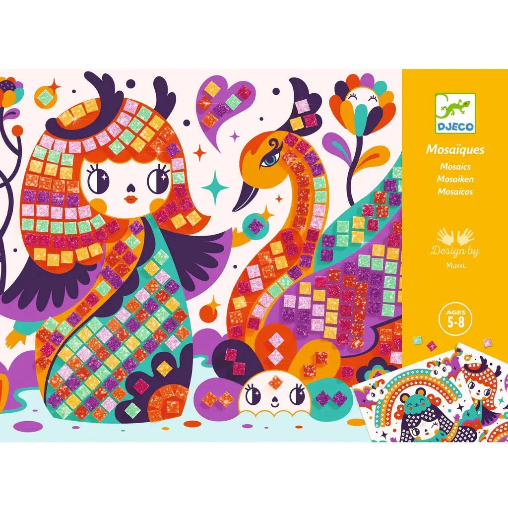 DJECO-Kokeshi Mosaics-DJ08904-Legacy Toys