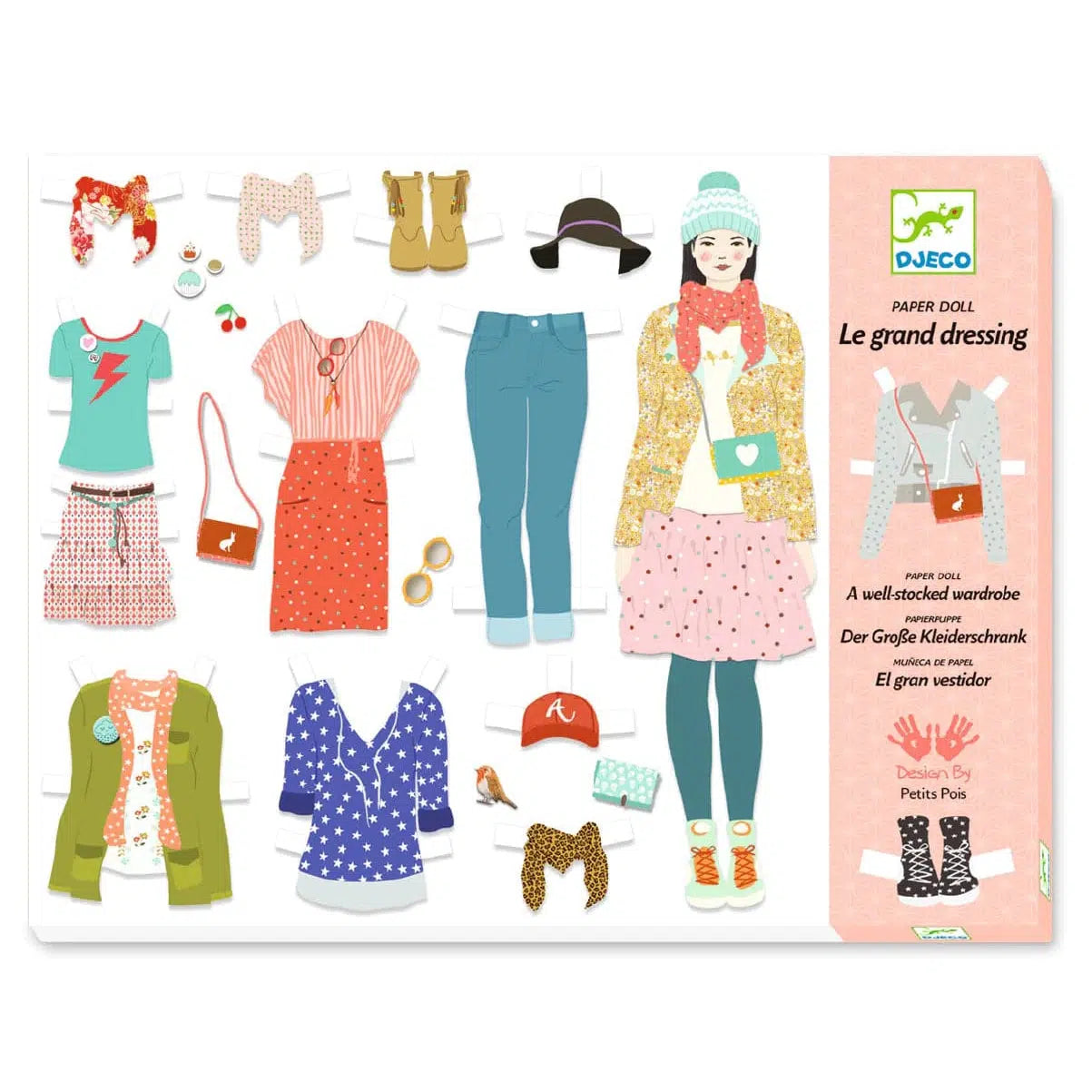 DJECO-Le Grand Dressing Room Paper Fashion-DJ09825-Legacy Toys