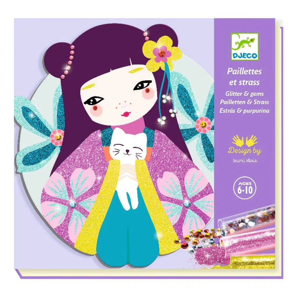 DJECO-Onnanoko Glitter & Jewel Boards-DJ09523-Legacy Toys