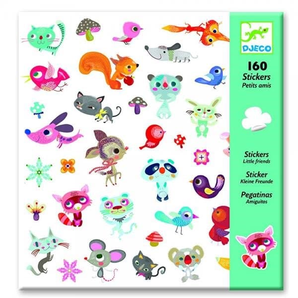 DJECO-Petit Gifts - Little Friends 160 Stickers-DJ08842-Legacy Toys