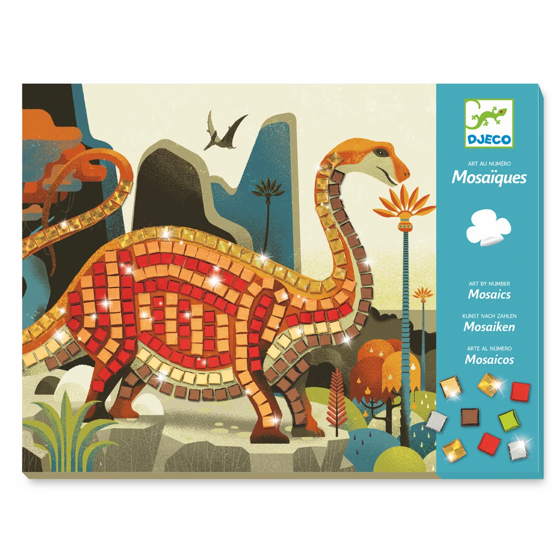 DJECO-Petit Gifts - Mosaics Dinosaurs-DJ08899-Legacy Toys
