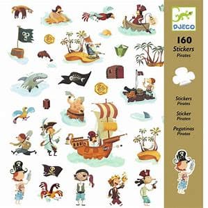 DJECO-Petit Gifts - Pirates Stickers-DJ08839-Legacy Toys
