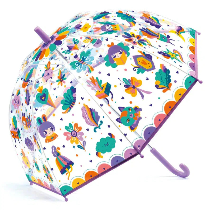 DJECO-Pop Rainbow Transparent Umbrella-DD04705-Legacy Toys