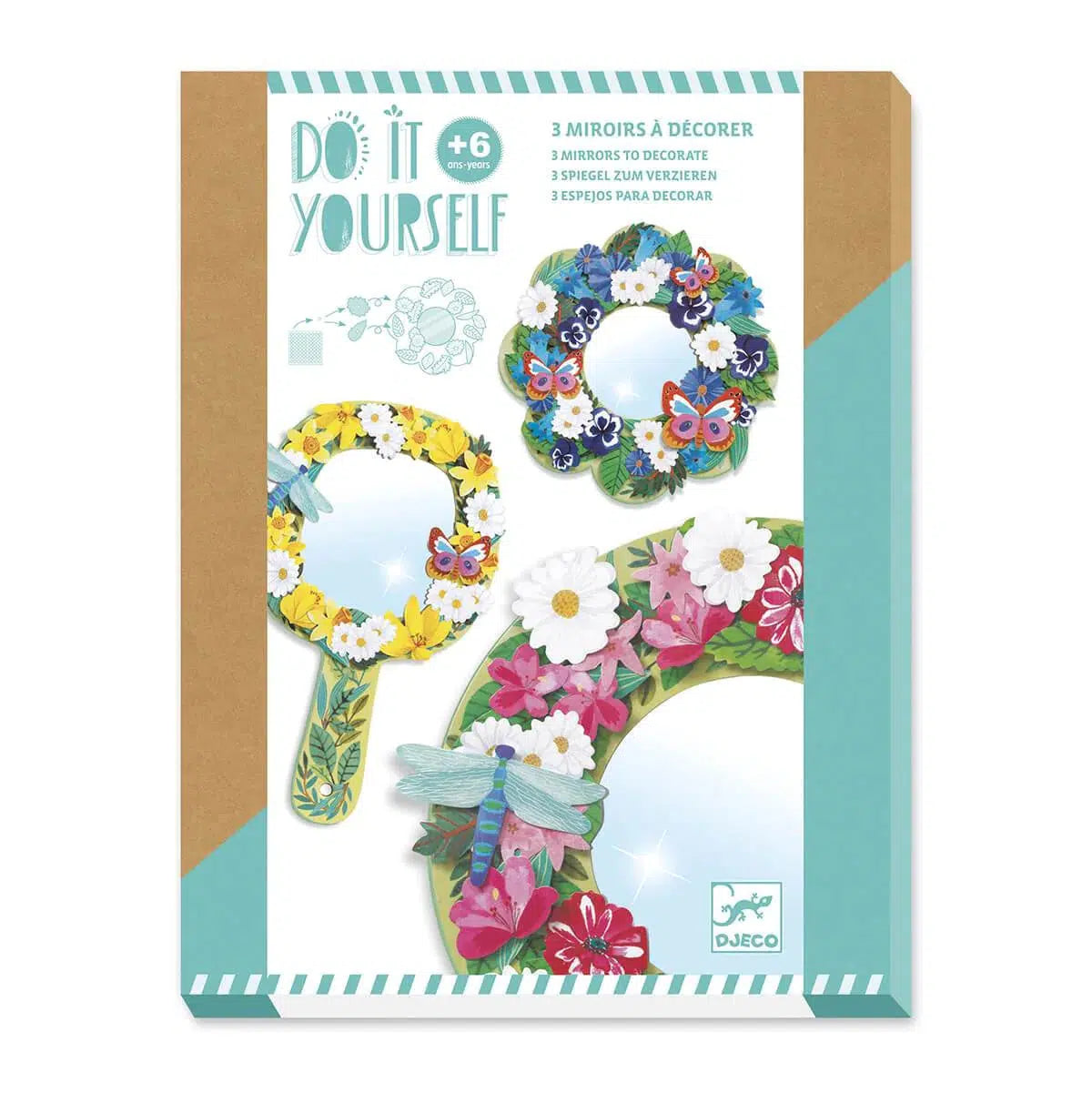 DJECO-Pretty Flowers Collage Mirrors-DJ07908-Legacy Toys