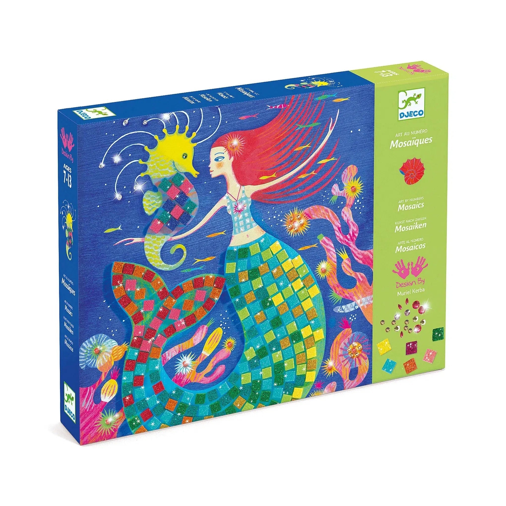DJECO-The Mermaids' Song Sticker & Jewel Mosaic-DJ09423-Legacy Toys