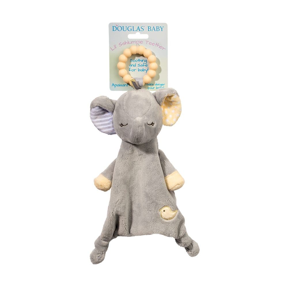 Douglas Toys-Joey Gray Elephant Teether Ring-6356-Legacy Toys