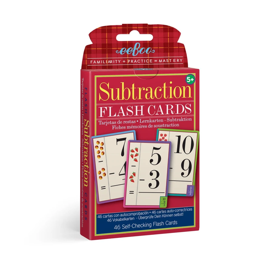 eeBoo-Flash Cards - Subtraction-FLSUB2-Legacy Toys