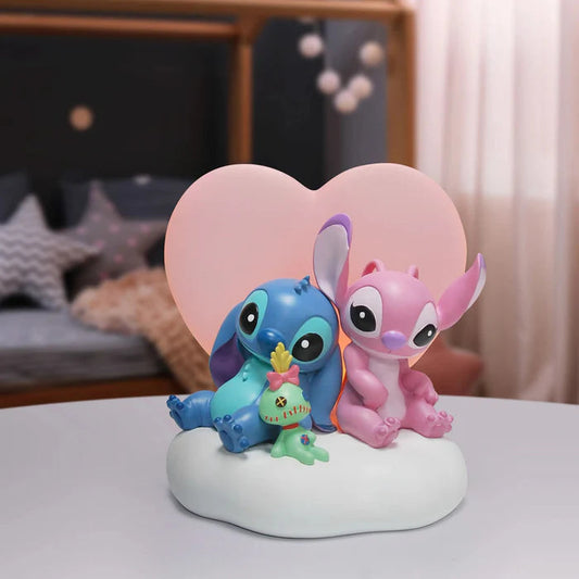 Enesco-Stitch & Angela Light Up Figurine-6014914-Legacy Toys