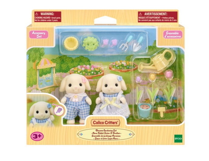 Epoch Everlasting Play-Blossom Gardening Set - Flora Rabbit Sister & Brother-CC2159-Legacy Toys