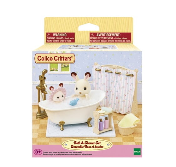 Epoch Everlasting Play-Calico Critters - Bath & Shower Set-CC2162-Legacy Toys
