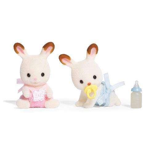 Epoch Everlasting Play-Calico Critters Chocolate Hopscotch Rabbit Twins-CC2099-Legacy Toys