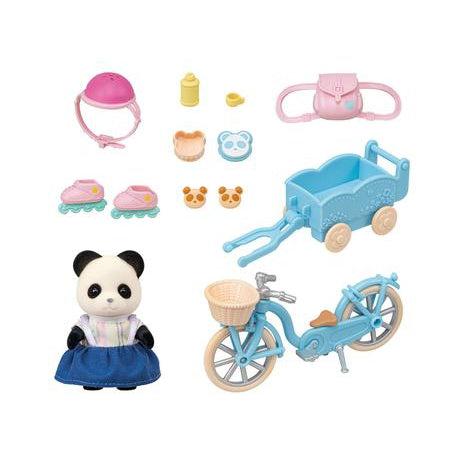 Epoch Everlasting Play-Calico Critters Cycle and Skate Set - Panda Girl-CC1981-Legacy Toys