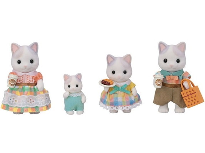 Epoch Everlasting Play-Calico Critters Latte Cat Family-CC2161-Legacy Toys