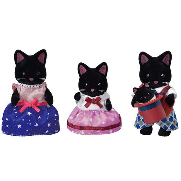 Epoch Everlasting Play-Calico Critters Midnight Cat Family-CC1939-Legacy Toys