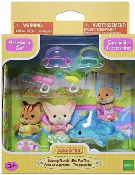 Epoch Everlasting Play-Calico Critters Nursery Friends - Pool Fun Trio-CC2172-Legacy Toys