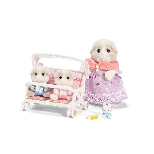 Epoch Everlasting Play-Calico Critters Patty and Paden's Double Stroller Set-CC2625-Legacy Toys