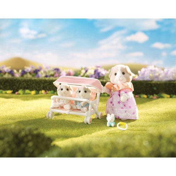 Epoch Everlasting Play-Calico Critters Patty and Paden's Double Stroller Set-CC2625-Legacy Toys