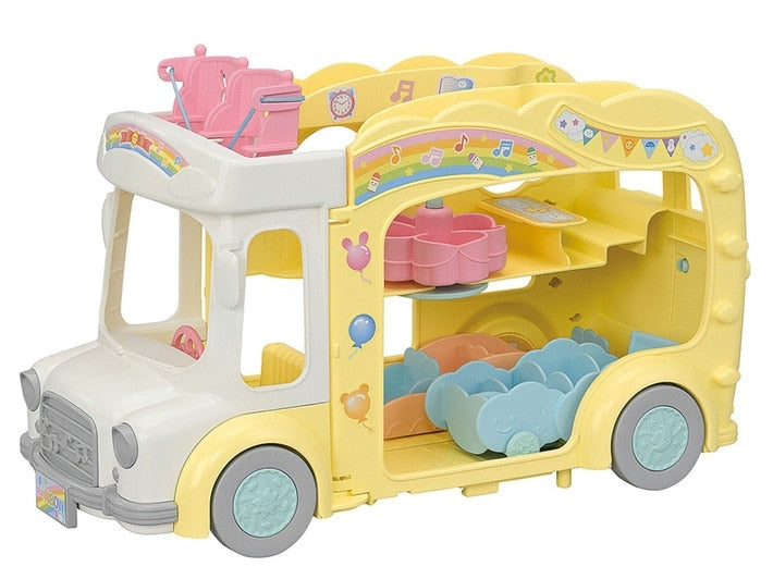 Epoch Everlasting Play-Calico Critters Rainbow Fun Nursery Bus-CC2167-Legacy Toys