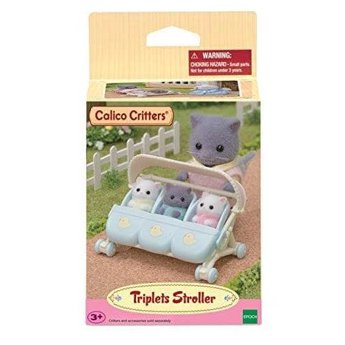 Epoch Everlasting Play-Calico Critters Triplets Stroller-CC1898-Legacy Toys