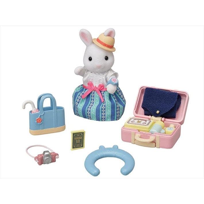 Epoch Everlasting Play-Calico Critters Weekend Travel Set Snow Rabbit Mother-CC1983-Legacy Toys