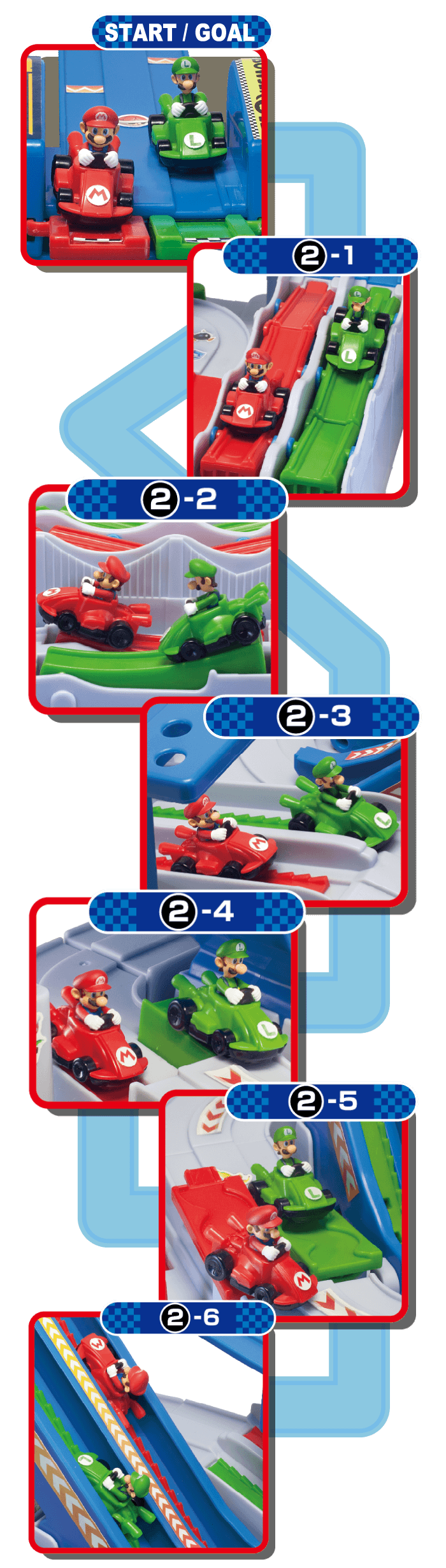 Epoch Everlasting Play-Super Mario Kart Racing Deluxe Racing Game-7390-Legacy Toys