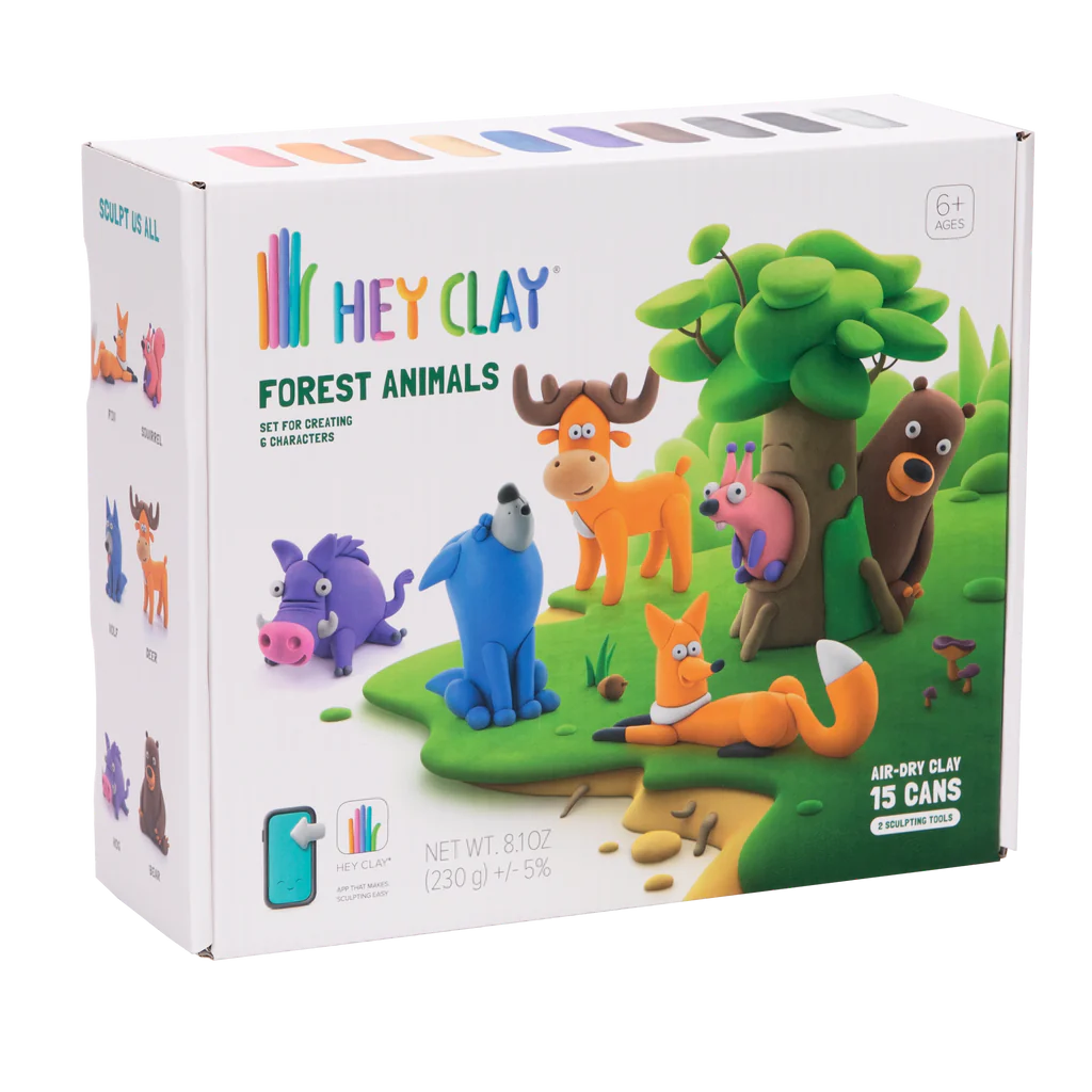 Fat Brain Toys-Hey Clay-FA424-1-Forest Animals 2023-Legacy Toys
