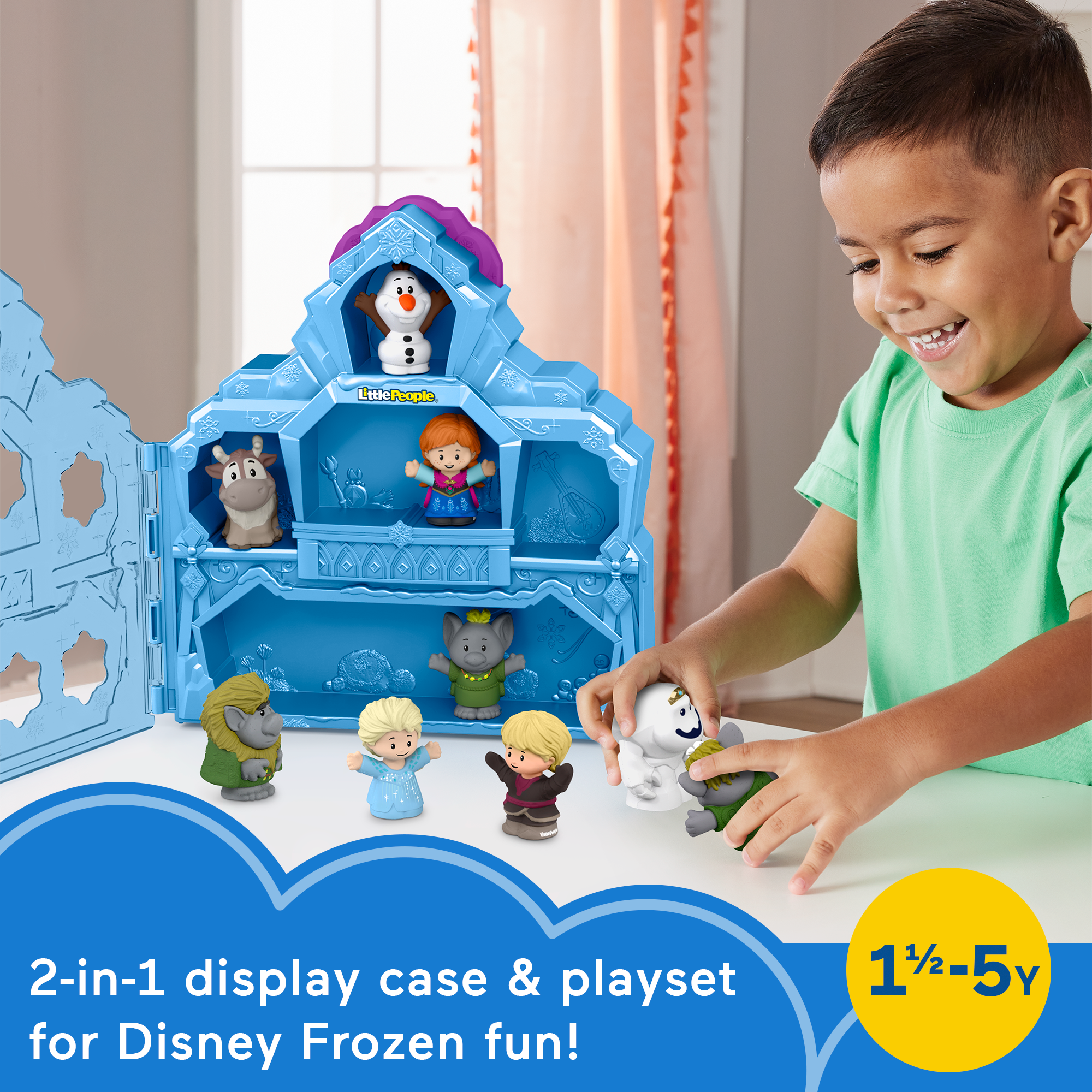 Fisher Price-Disney Frozen Carry Along Castle Case by Little People-HMX76-Legacy Toys