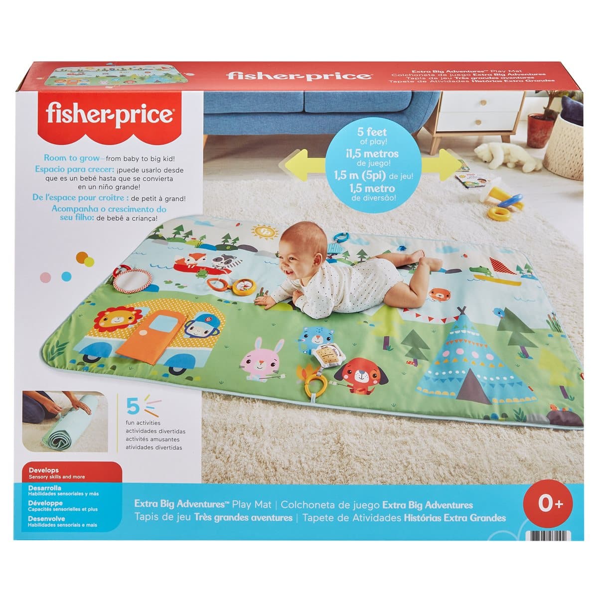 Fisher Price-Fisher-Price Extra Big Adventures Play Mat-GXR53-Legacy Toys