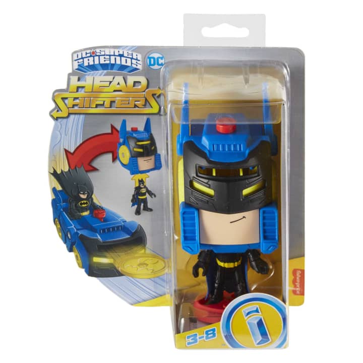 Fisher Price-Fisher-Price Imaginext - DC Super Friends Head Shifters Batman & Batmobile-HGX91-Legacy Toys