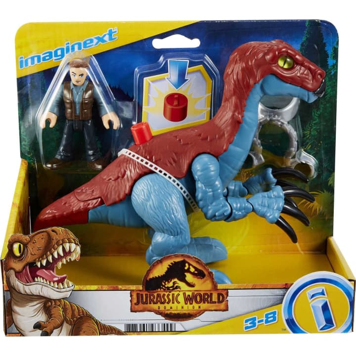 Fisher Price-Fisher-Price Imaginext - Jurassic World Therizinosaurus & Owen-GVV63-Legacy Toys