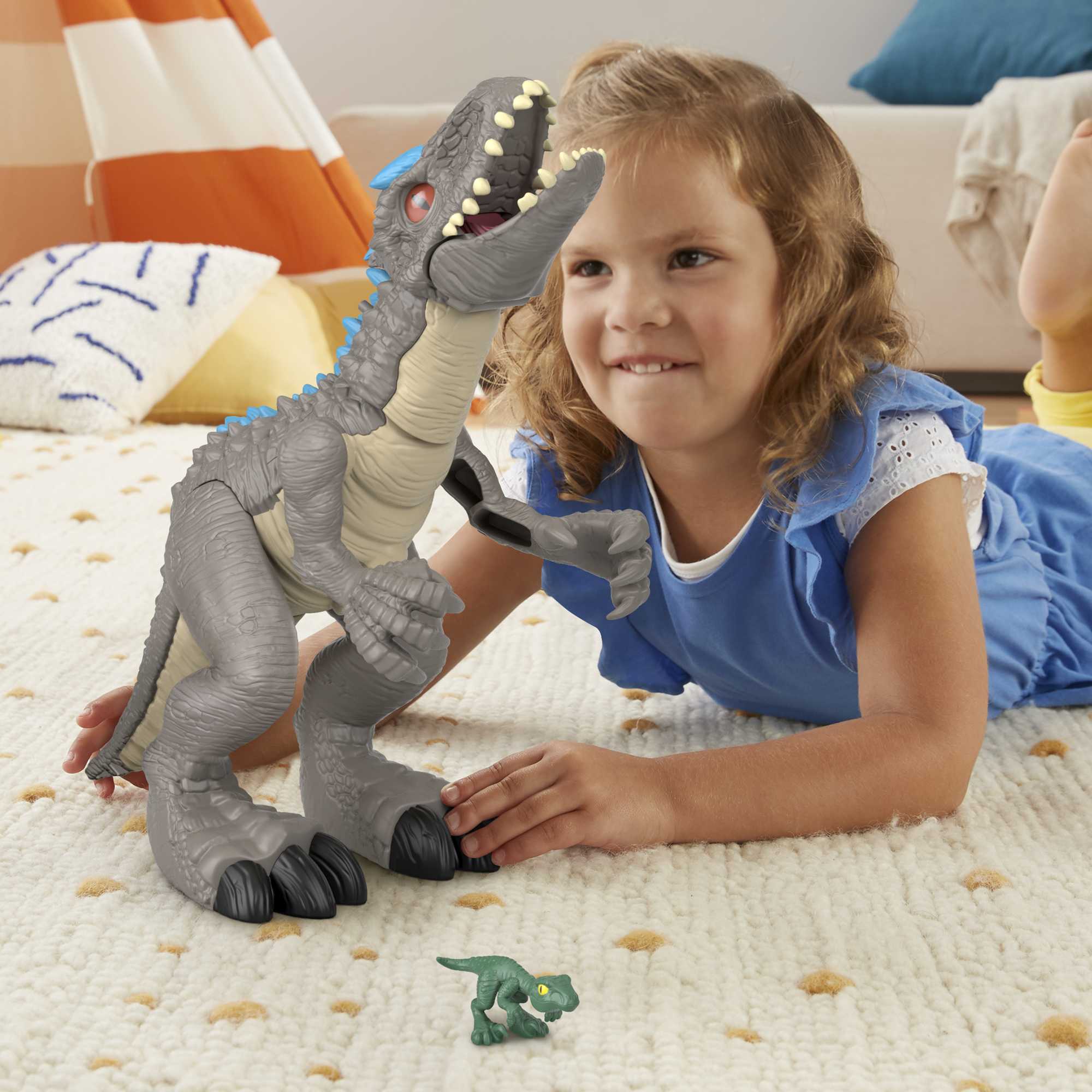 Fisher Price-Fisher-Price Imaginext - Jurassic World Thrashing Indominus Rex-GMR16-Legacy Toys