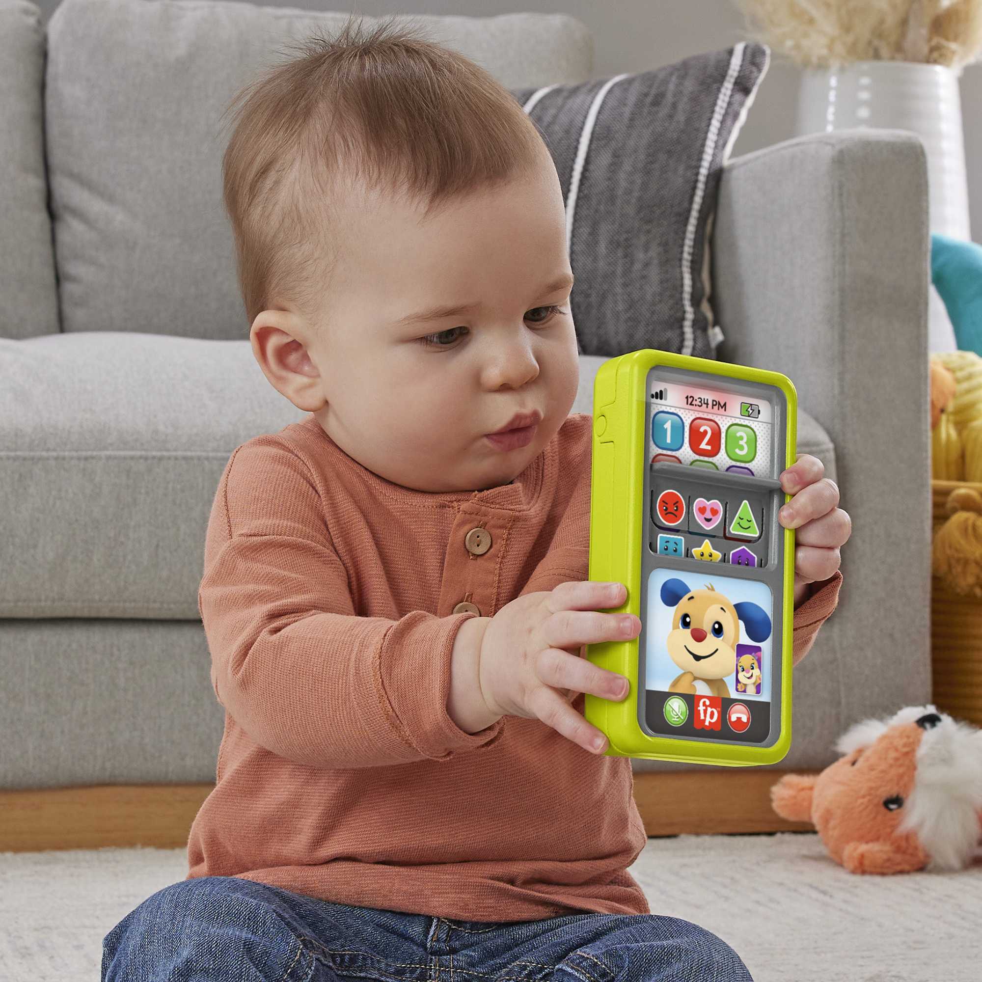 Fisher Price-Fisher-Price Laugh & Learn 2-in-1 Slide to Learn Smartphone-HLY61-Legacy Toys