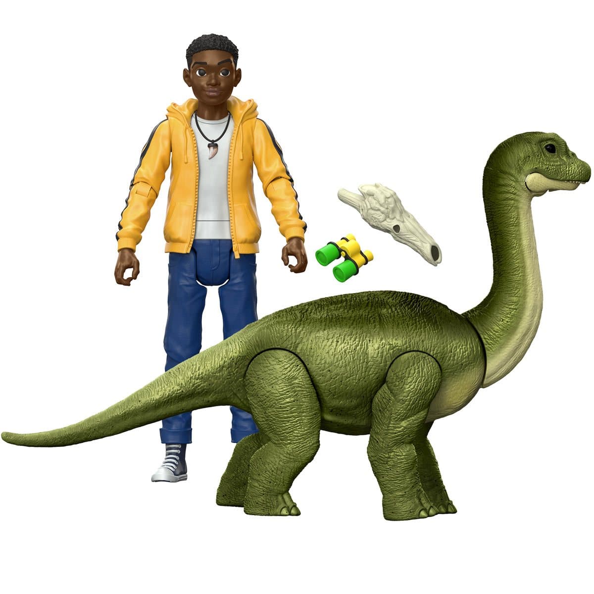 Fisher Price-Jurassic World Human and Dino Pack-HCL89-Darius & Brachiosaurus-Legacy Toys