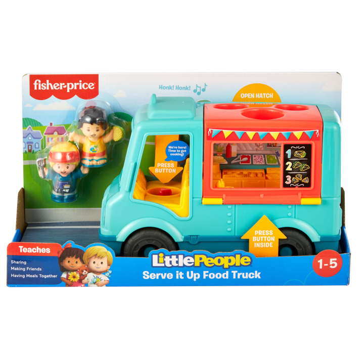 Fisher Price-Little People Food Truck Toy With Lights And Sounds-HYC13-Legacy Toys