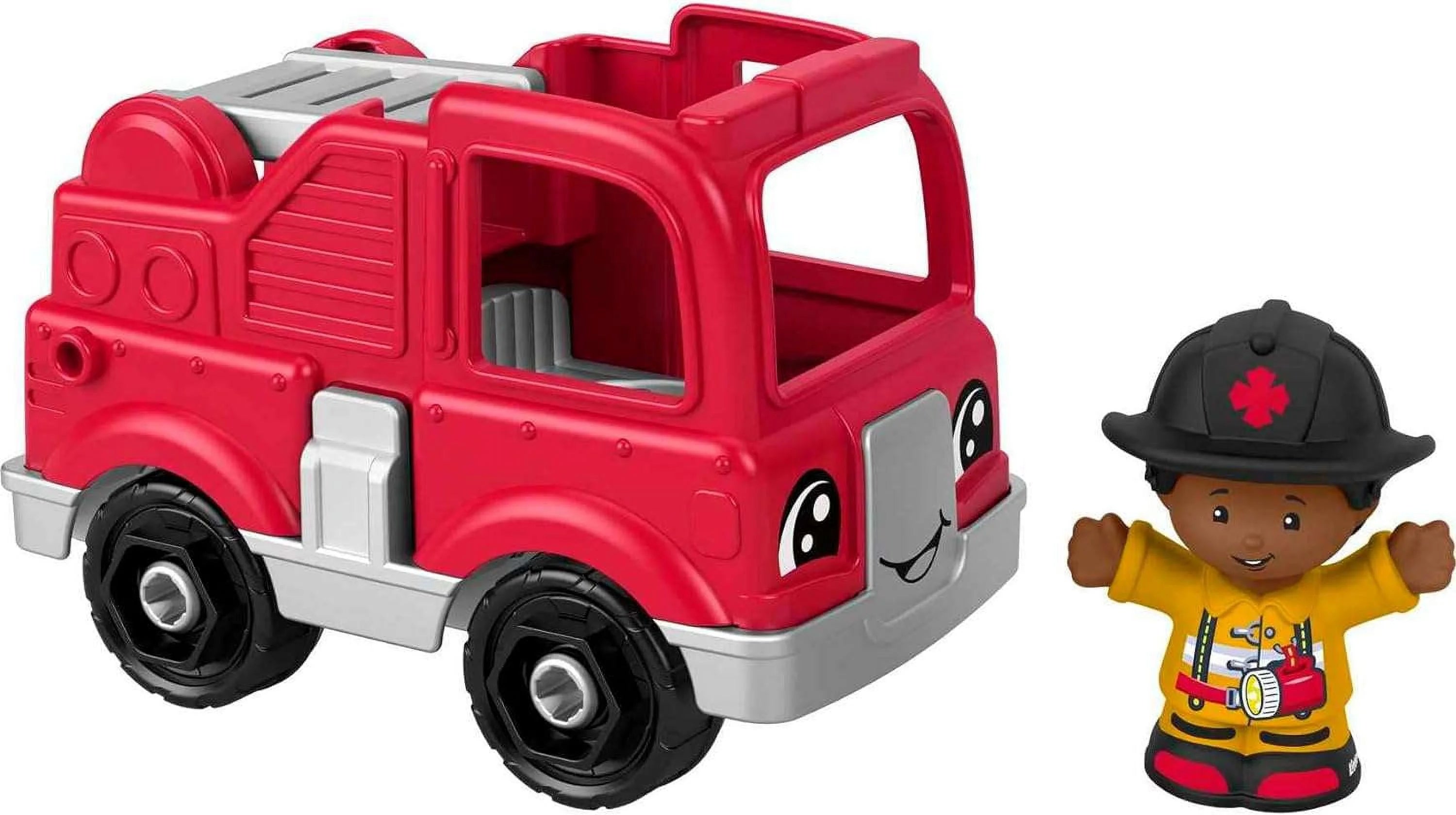 Fisher Price-Little People Toy Vehicle & Figure Set-HPX85-Fire Truck-Legacy Toys