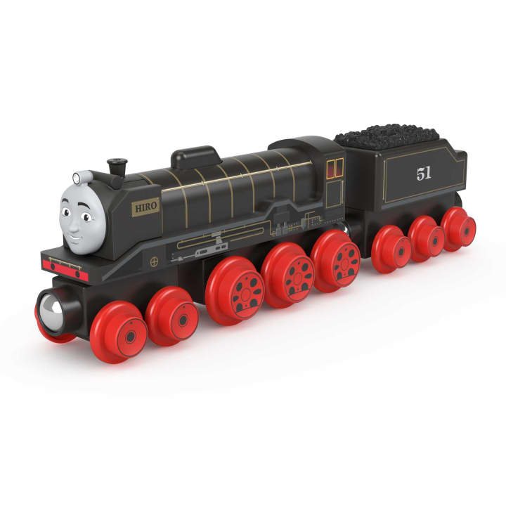 Fisher Price-Thomas & Friends Wooden Railway - Hiro Engine and Coal-Car-HBK11-Legacy Toys