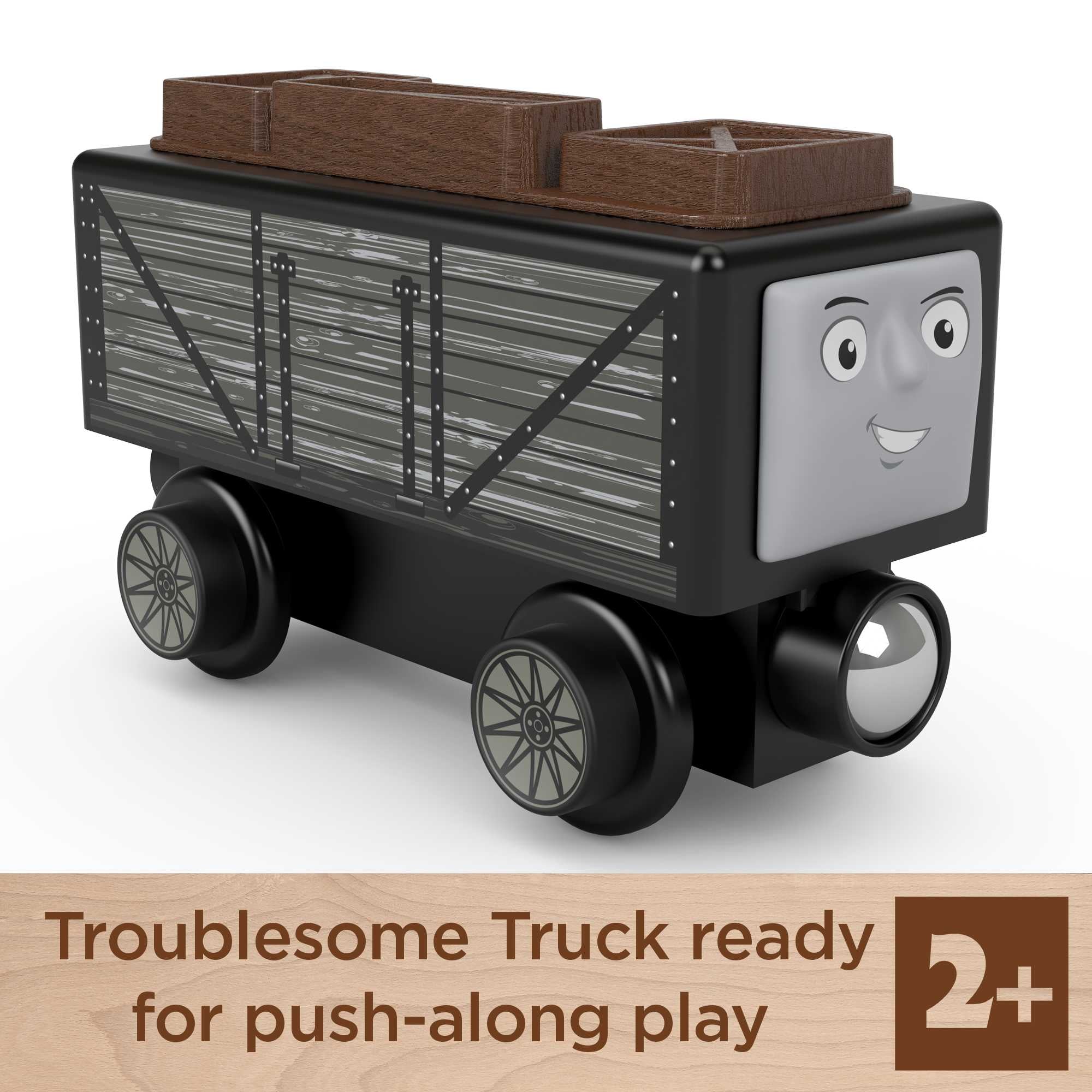 Fisher Price-Thomas & Friends Wooden Railway - Troublesome Truck & Crates-HBJ89-Legacy Toys
