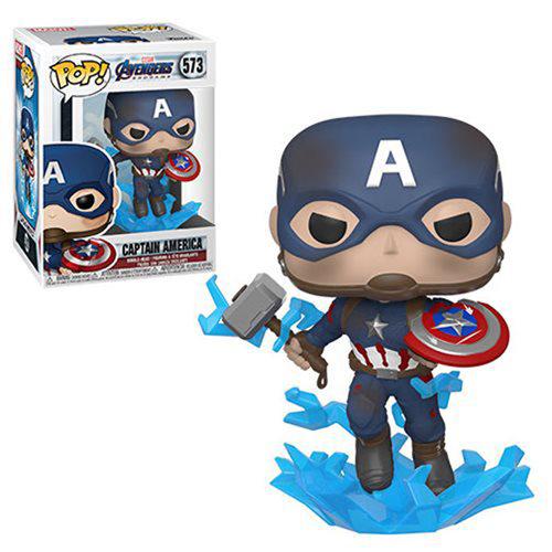 Funko-Avengers: Endgame - Captain America with Broken Shield Pop! Vinyl Figure-FU45137-Legacy Toys