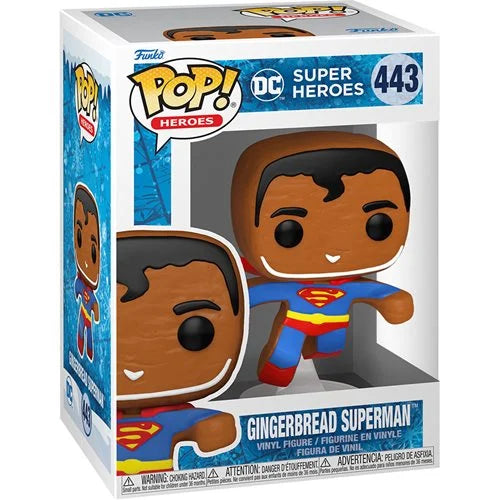 Funko-DC Comics Super Heroes Gingerbread Superman Funko Pop! Vinyl Figure-FU64322-Legacy Toys