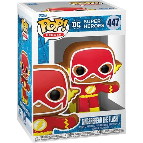 Funko-DC Comics Super Heroes Gingerbread The Flash Funko Pop! Vinyl Figure-FU64323-Legacy Toys