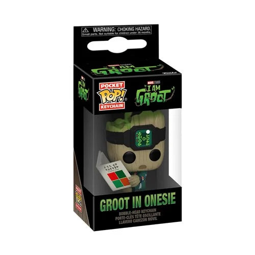 Funko-I Am Groot - Groot in Onesie Funko Pocket Pop! Key Chain-FU70647-Legacy Toys