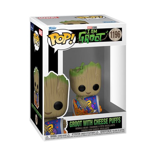 Funko-I Am Groot - Groot with Cheese Puffs Funko Pop! Vinyl Figure-FU70654-Legacy Toys