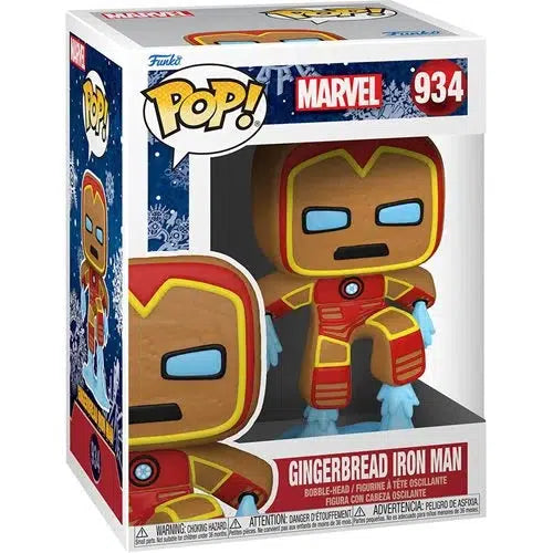 Funko-Marvel Holiday Gingerbread Iron Man Pop! Vinyl Figure-FU50658-Legacy Toys
