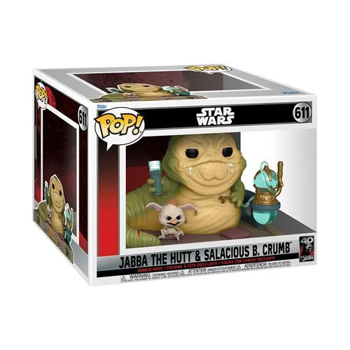 Funko-Return of the Jedi: 40th Anniversary - Jabba and Salacious Crumb Deluxe Funko Pop! Vinyl Figure-FU70742-Legacy Toys